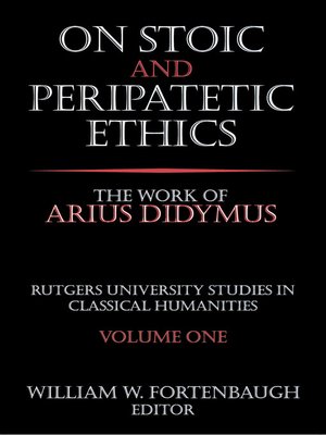 cover image of On Stoic and Peripatetic Ethics